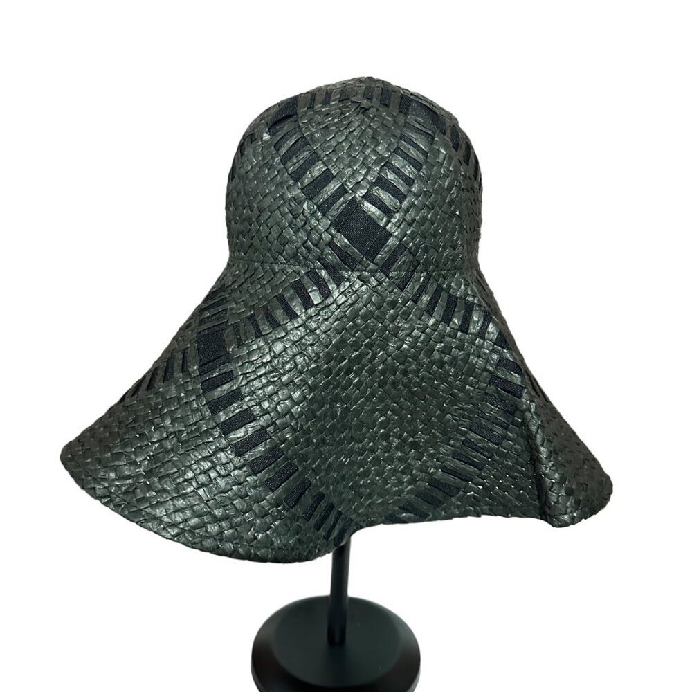 Merona Floppy Black Big Brim Woven Sun Hat